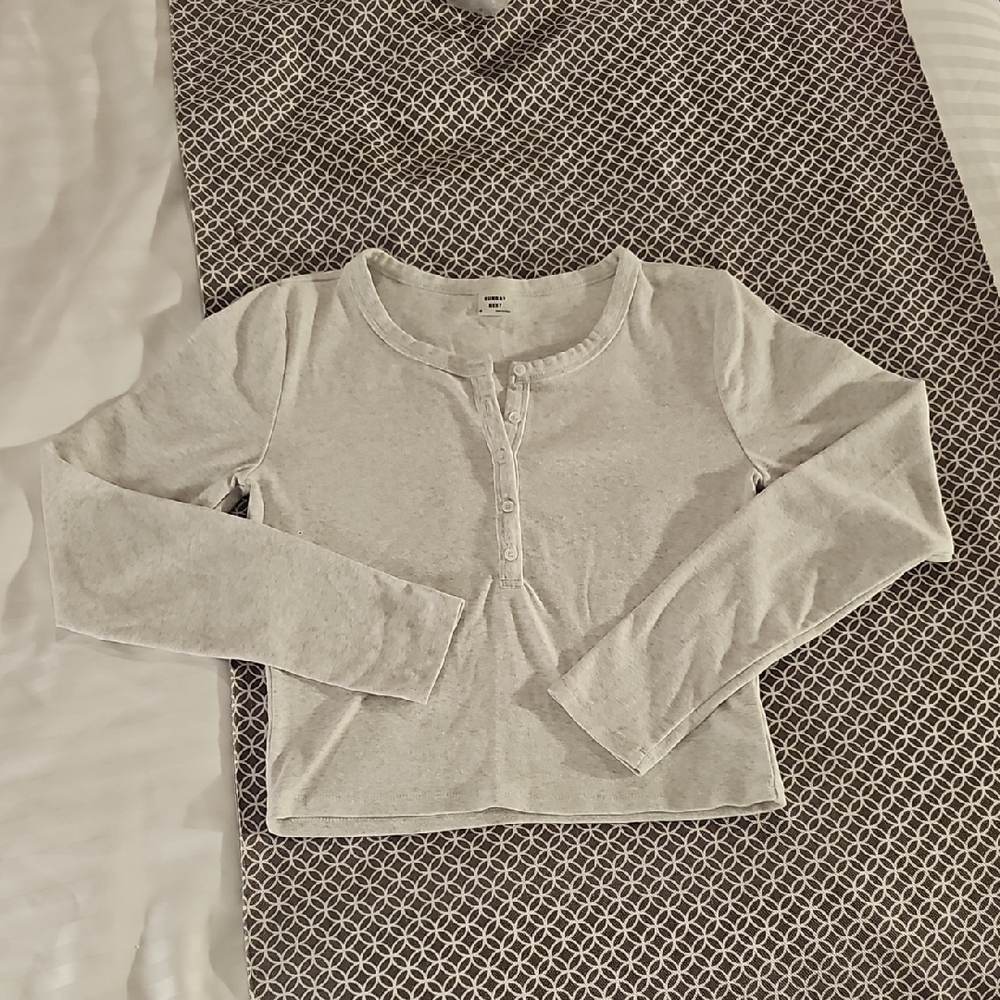 Light Gray Long Sleeve Shirt